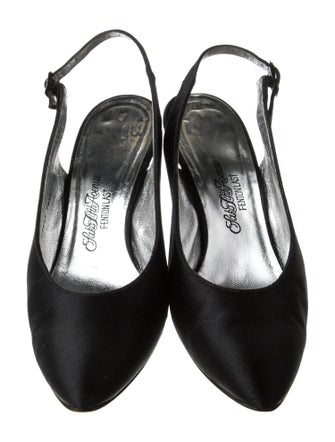 Saks Fifth Avenue Satin Slingback Pumps