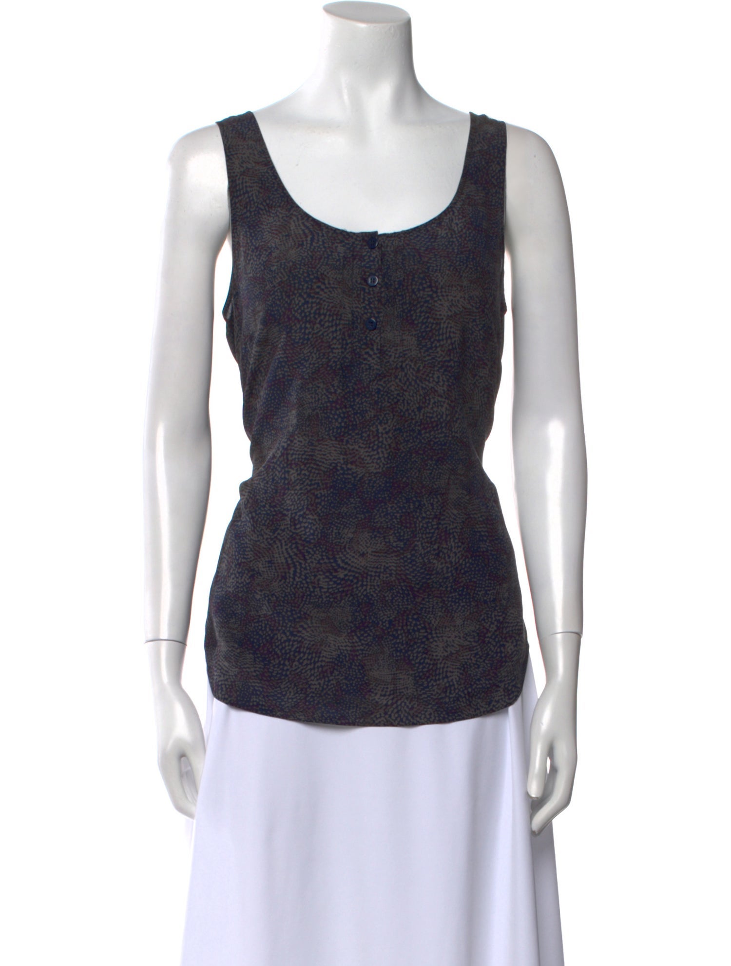 Saks Fifth Avenue Printed Scoop Neck Top