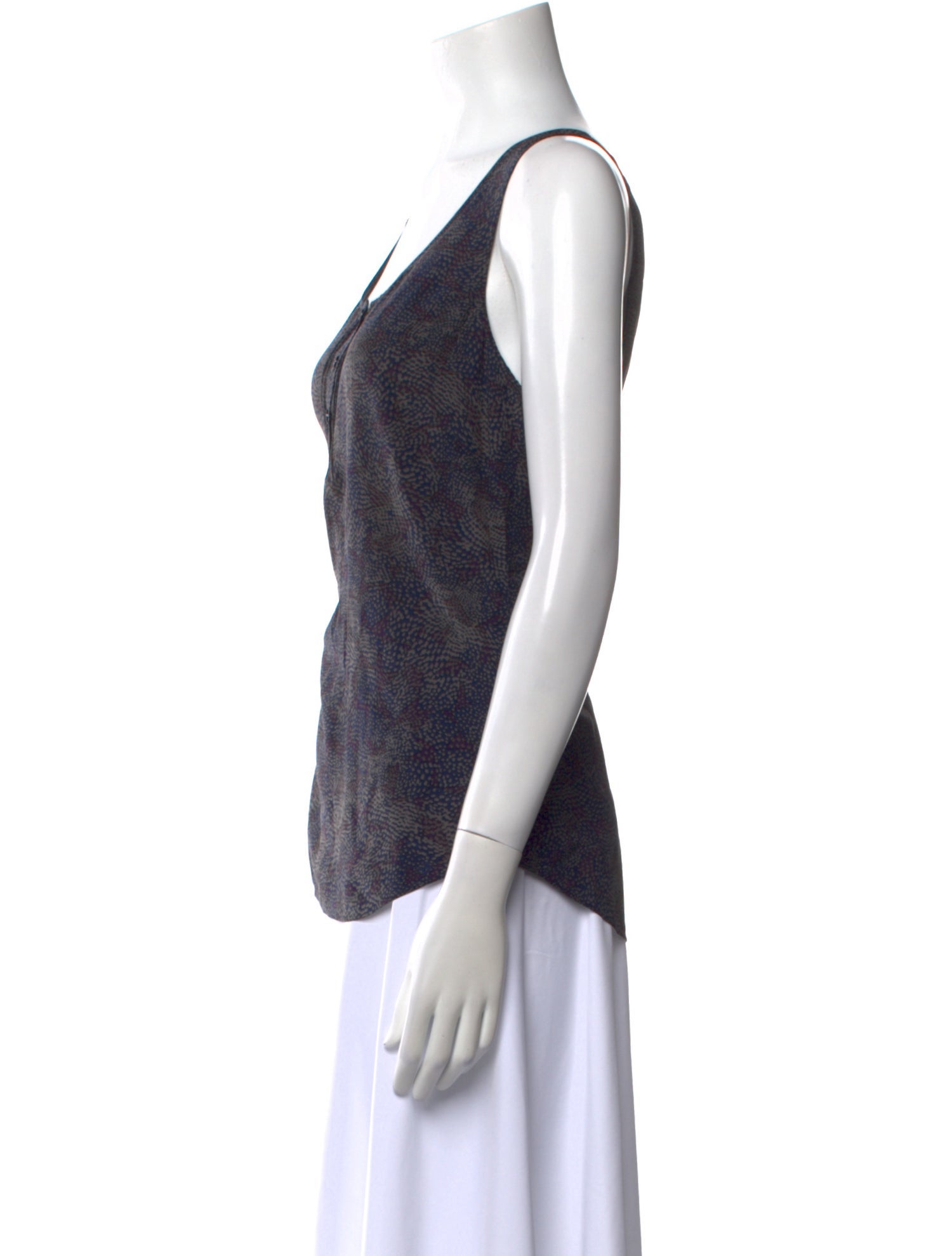 Saks Fifth Avenue Printed Scoop Neck Top