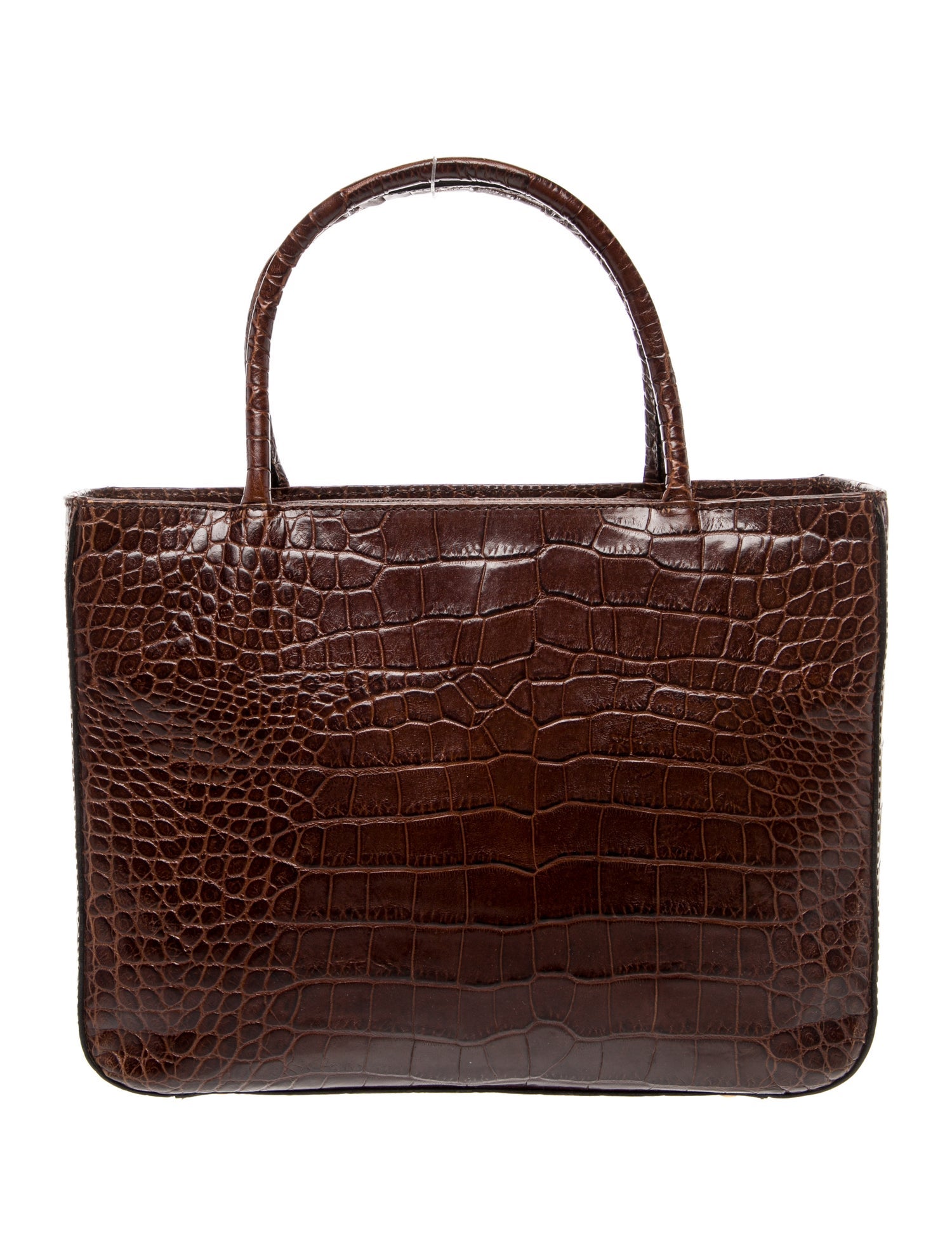 Saks Fifth Avenue Embossed Leather Top Handle Bag