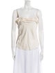 Saks Fifth Avenue Silk Square Neckline Top