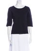 Saks Fifth Avenue Scoop Neck Three-Quarter Sleeve Top