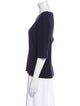 Saks Fifth Avenue Scoop Neck Three-Quarter Sleeve Top