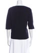 Saks Fifth Avenue Scoop Neck Three-Quarter Sleeve Top