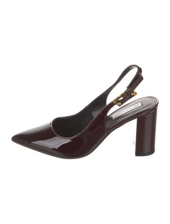 Saks Fifth Avenue Patent Leather Slingback Pumps