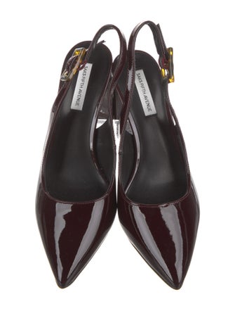 Saks Fifth Avenue Patent Leather Slingback Pumps