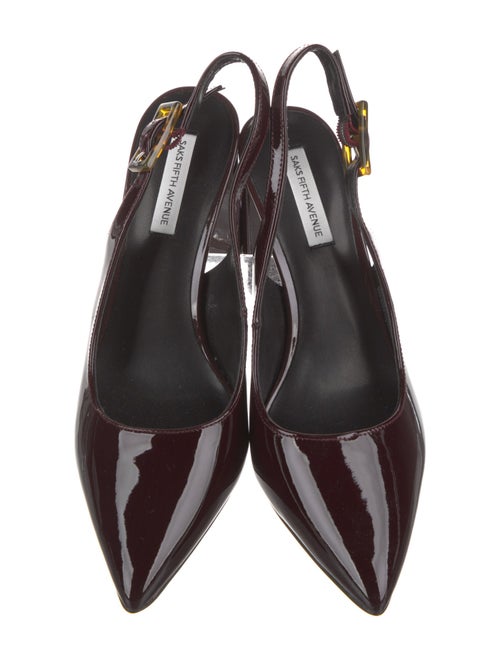 Saks Fifth Avenue Patent Leather Slingback Pumps