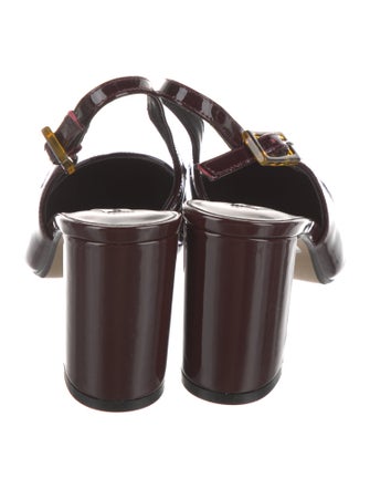 Saks Fifth Avenue Patent Leather Slingback Pumps