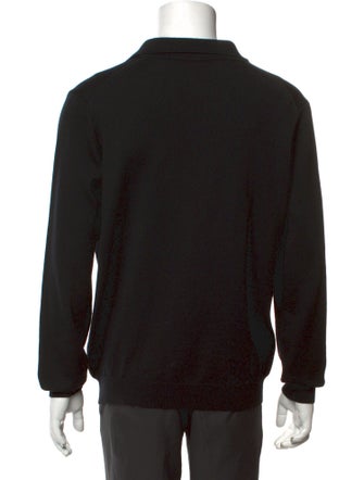 Saks Fifth Avenue Merino Wool Collar Polo Shirt