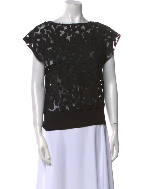 Saks Fifth Avenue Bateau Neckline Short Sleeve Top