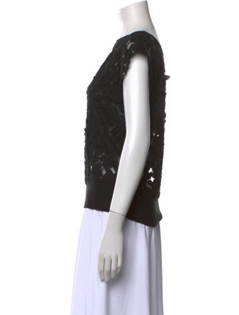 Saks Fifth Avenue Bateau Neckline Short Sleeve Top