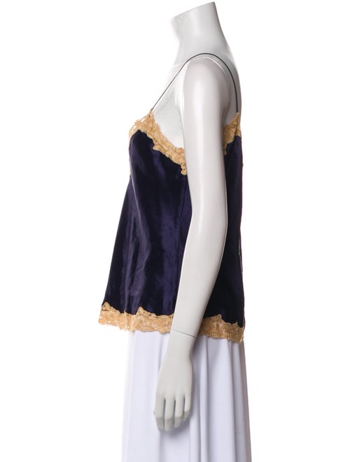 Saks Fifth Avenue Silk Lace Trim Embellishment Pajamas