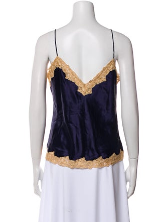 Saks Fifth Avenue Silk Lace Trim Embellishment Pajamas