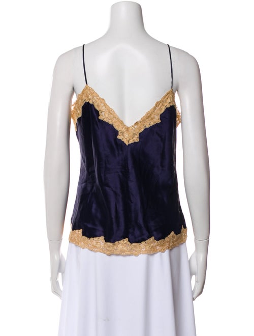 Saks Fifth Avenue Silk Lace Trim Embellishment Pajamas