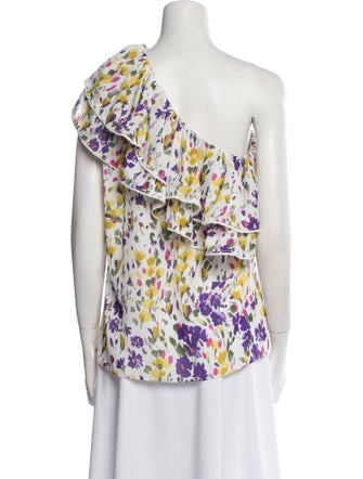 Saks Fifth Avenue Floral Print One-Shoulder Blouse
