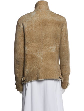 Saks Fifth Avenue Leather Faux Fur Jacket