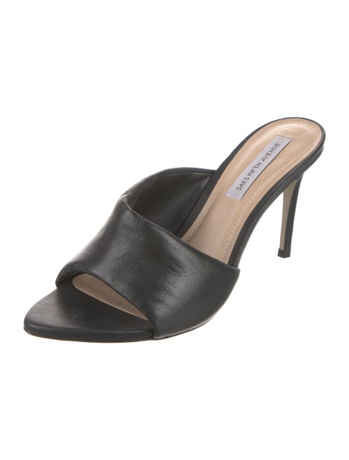 Saks Fifth Avenue Leather Slides