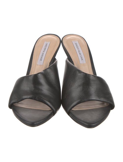 Saks Fifth Avenue Leather Slides
