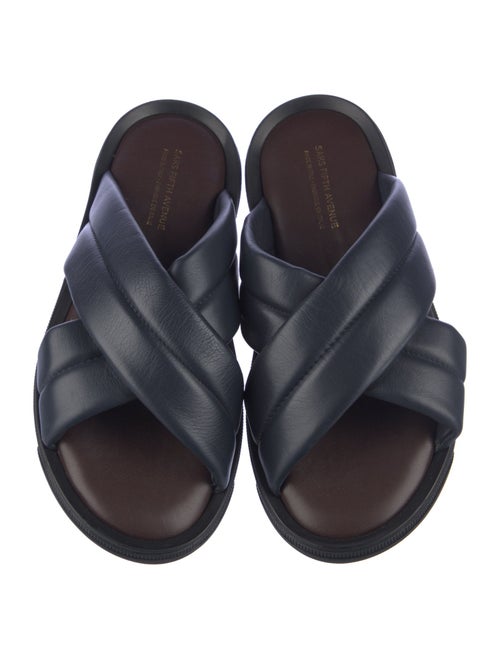 Saks Fifth Avenue Leather Slides