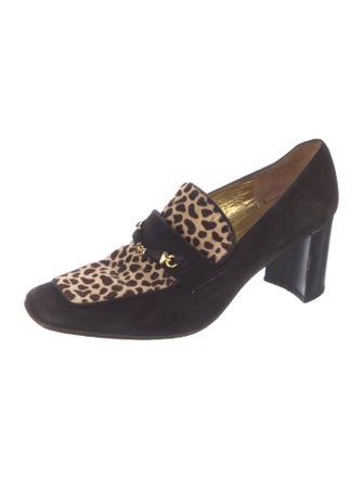 Saks Fifth Avenue Suede Printed Pumps