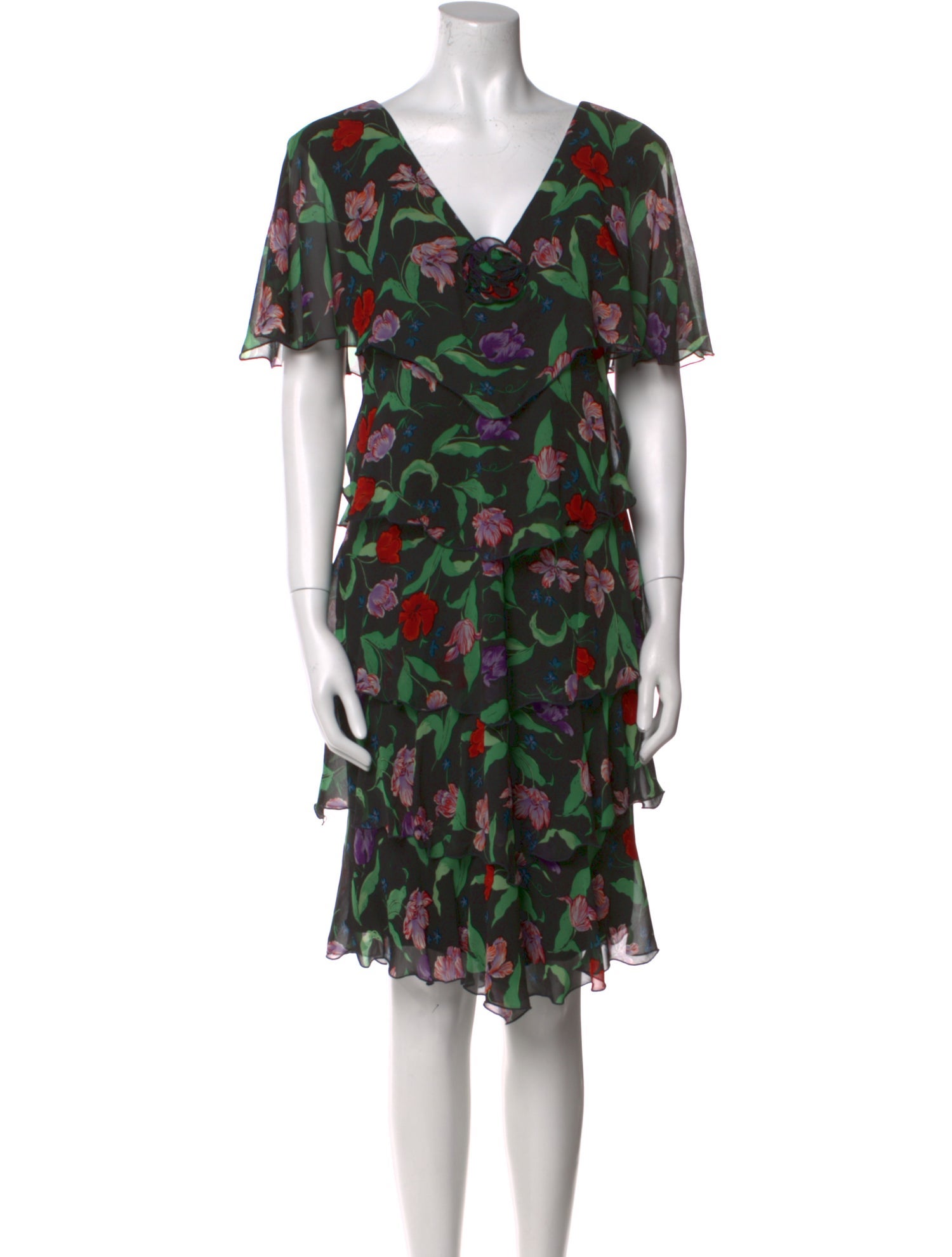 Saks Fifth Avenue Floral Print Knee-Length Dress