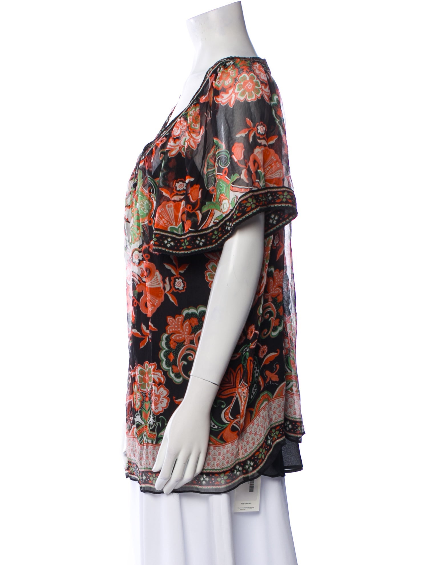 Saks Fifth Avenue Silk Paisley Print Tunic