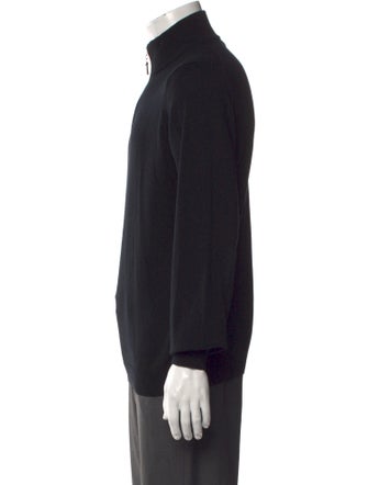 Saks Fifth Avenue Merino Wool Mock Neck Polo Sweater