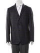 Saks Fifth Avenue Virgin Wool Plaid Print Peacoat
