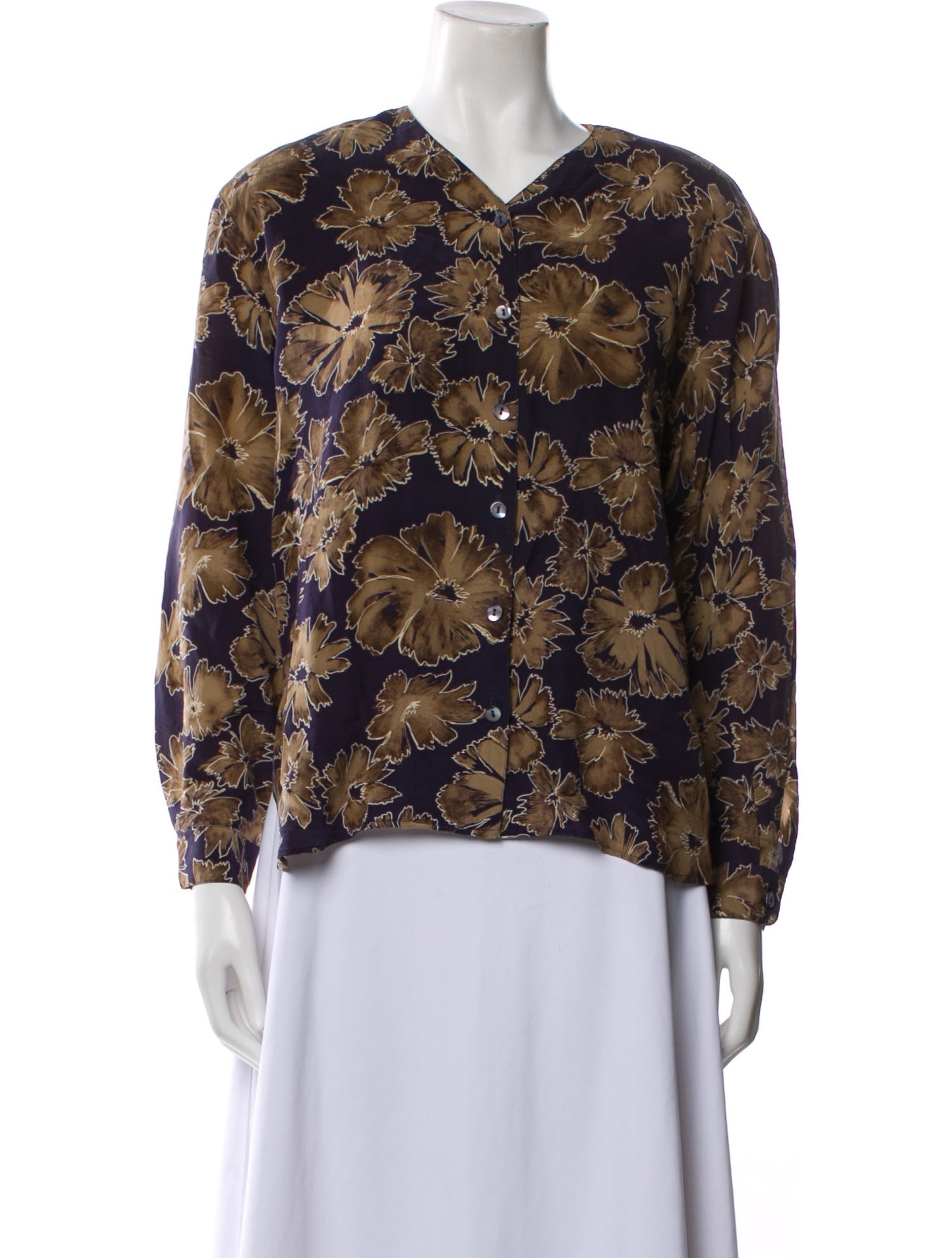 Saks Fifth Avenue Silk Printed Blouse