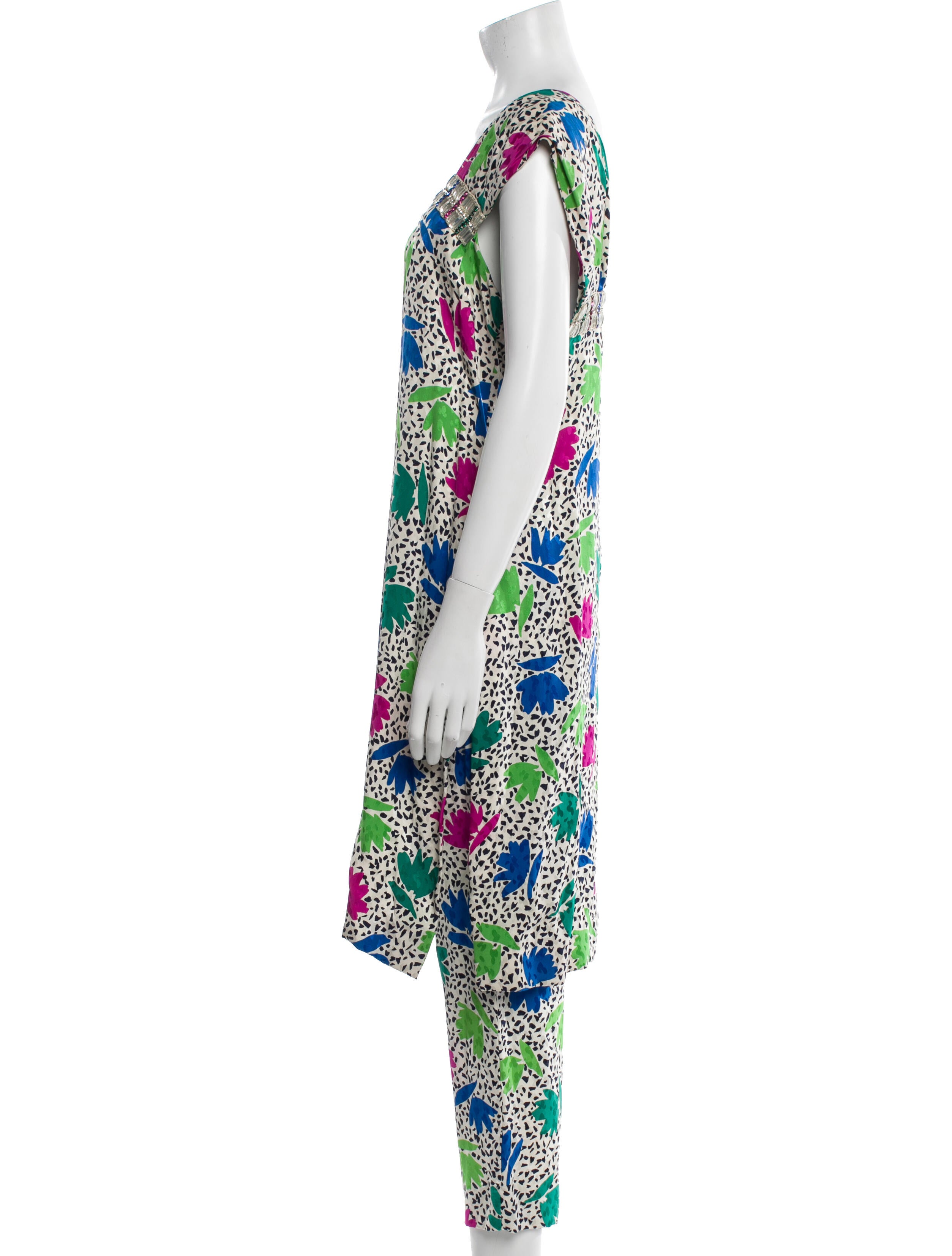 Saks Fifth Avenue Silk Floral Print Pant Set