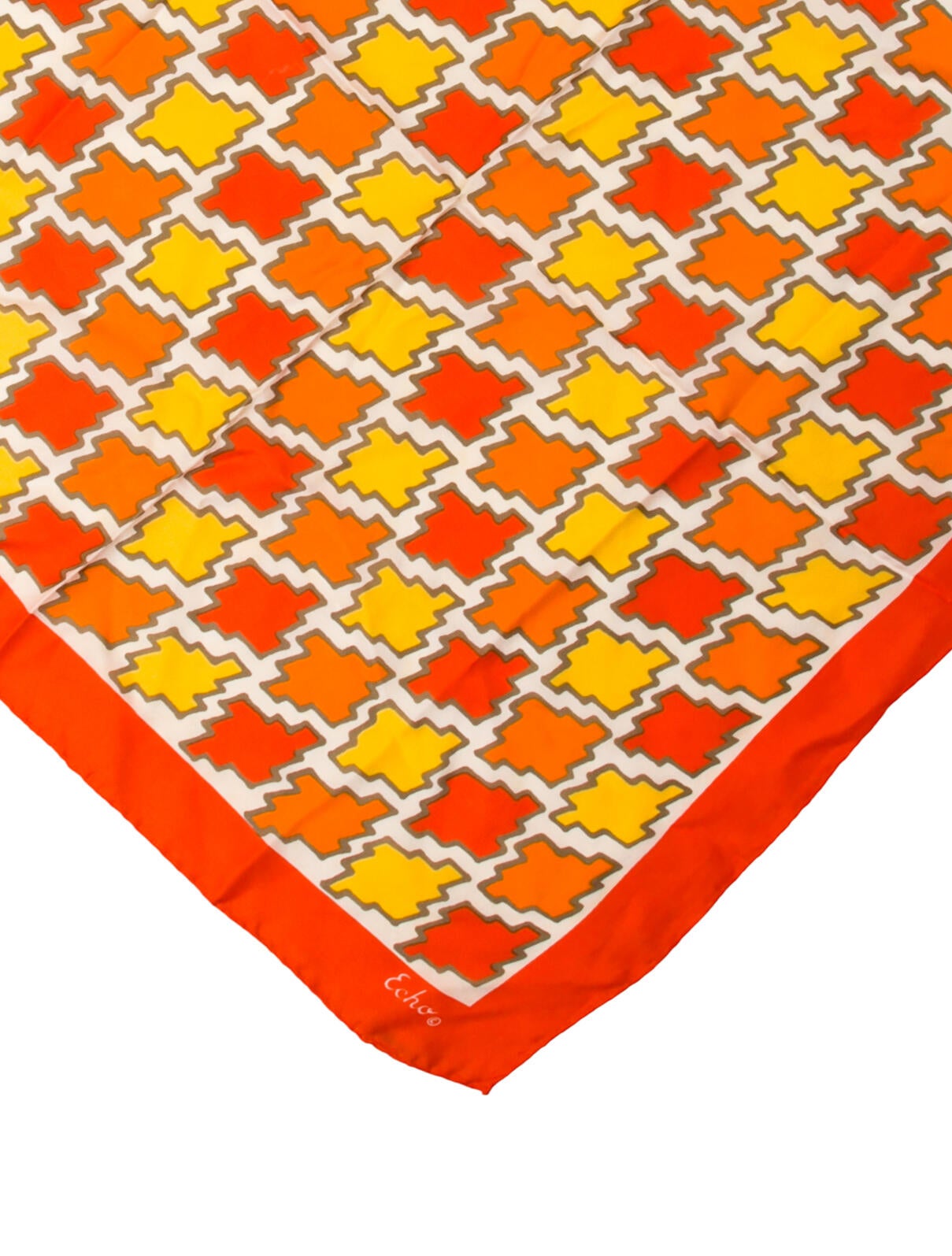 Saks Fifth Avenue Festival Quadri Silk Scarf