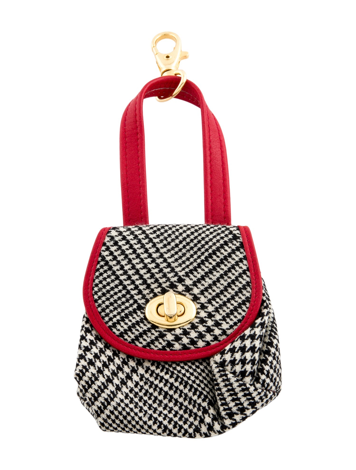 Saks Fifth Avenue Houndstooth Keychain