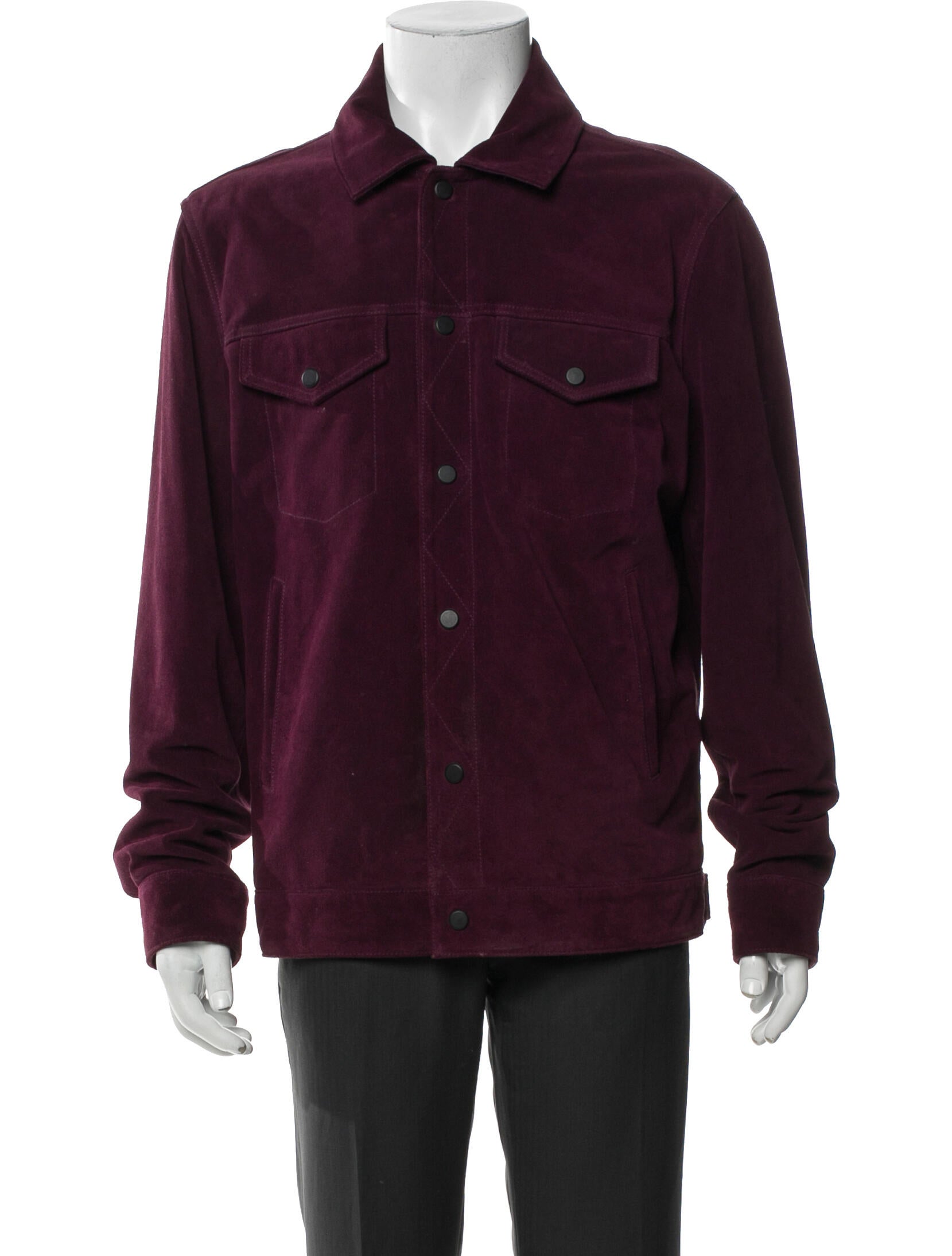 Saks Fifth Avenue Suede Trucker Jacket