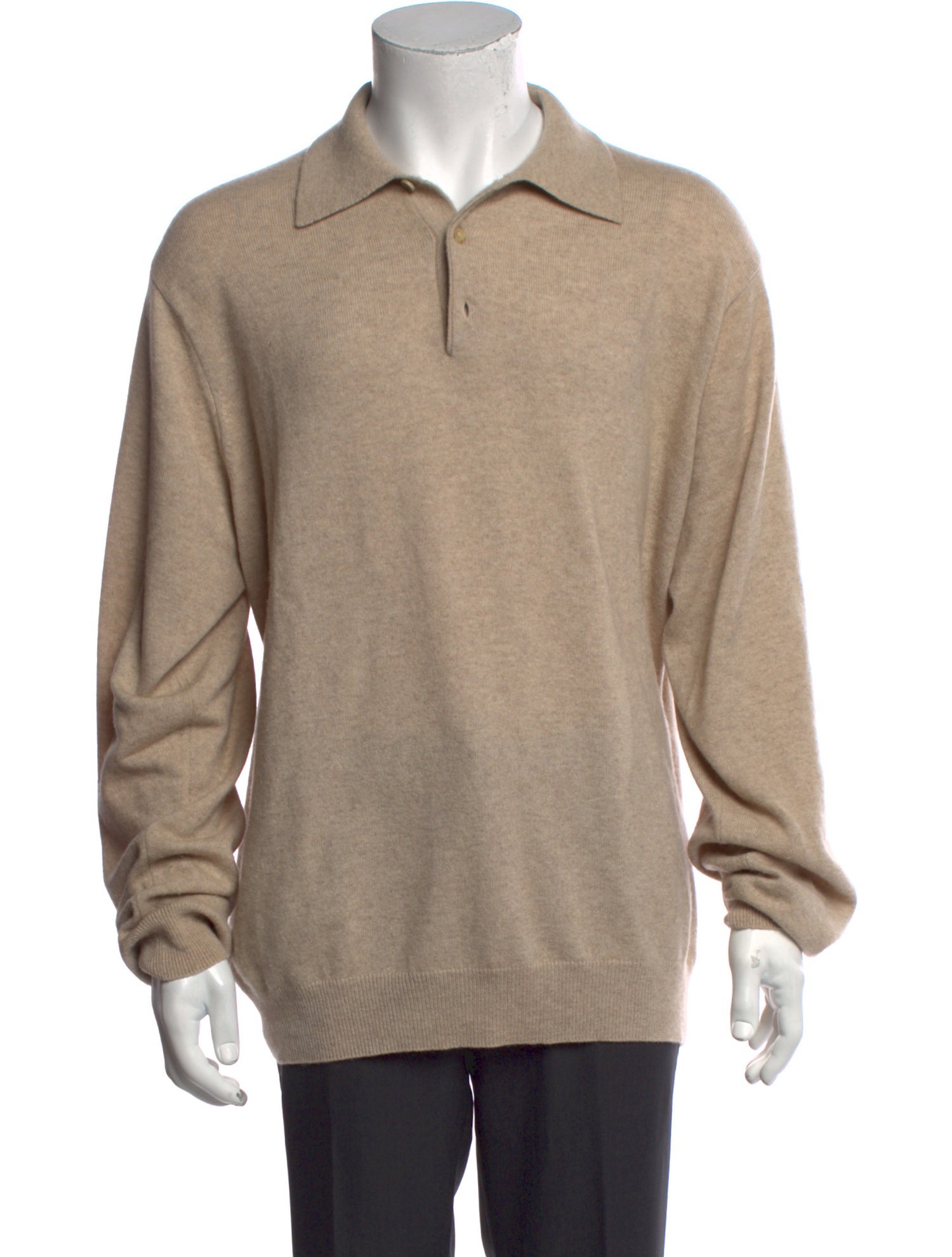 Saks Fifth Avenue Cashmere Mock Neck Polo Sweater