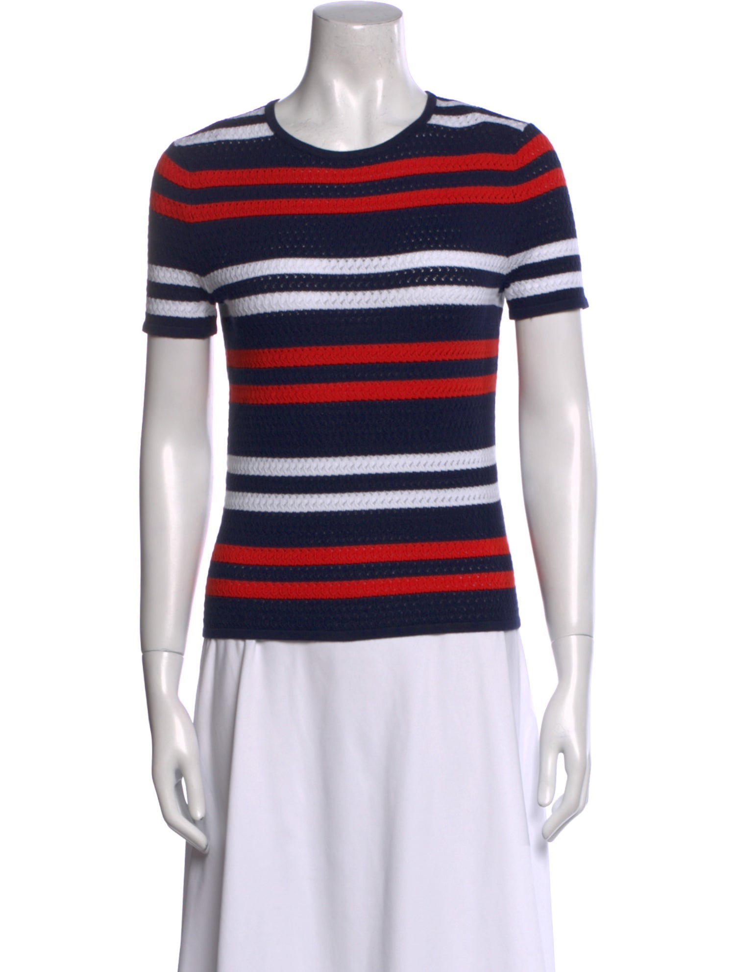Saks Fifth Avenue Striped Crew Neck T-Shirt