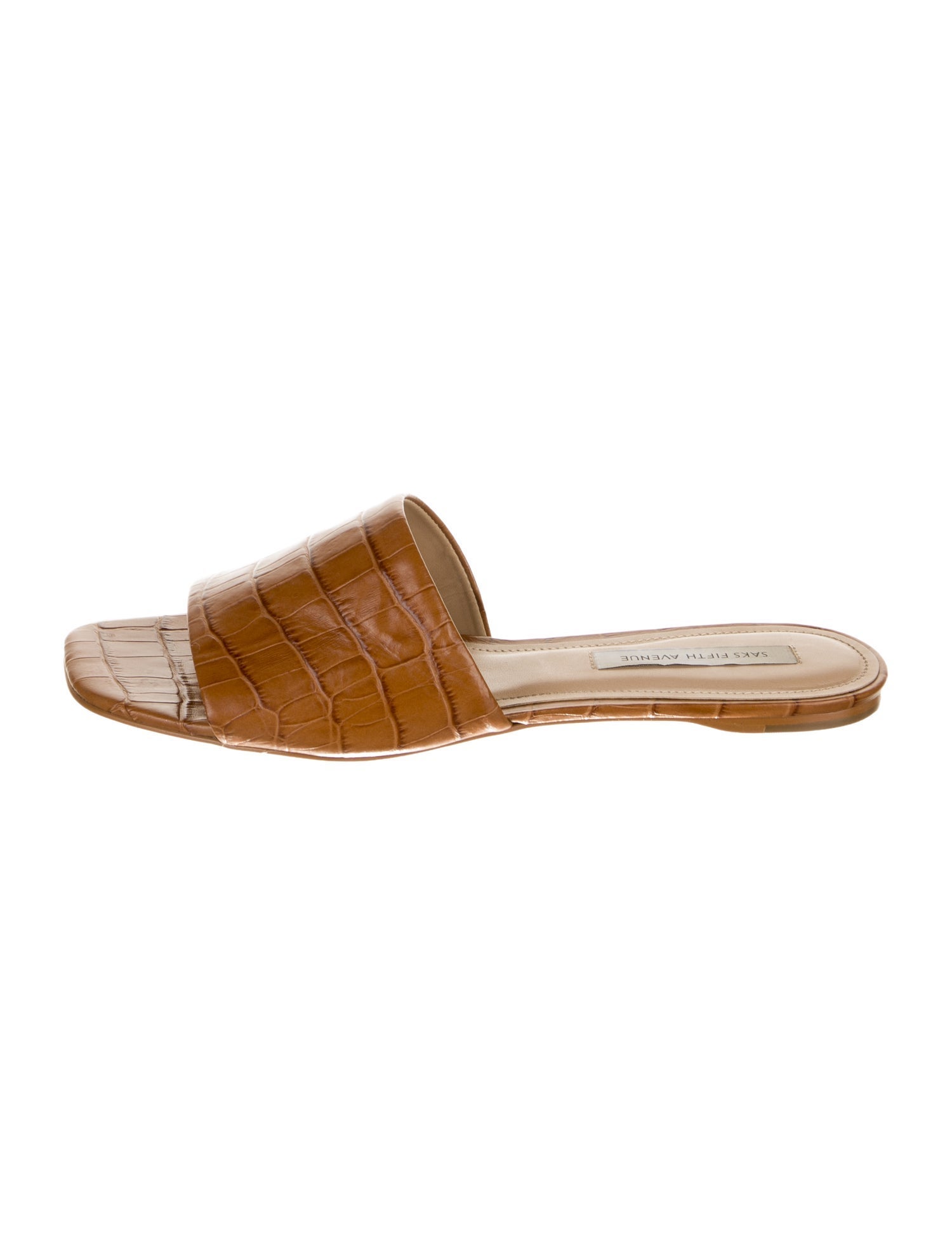 Saks Fifth Avenue Leather Slides