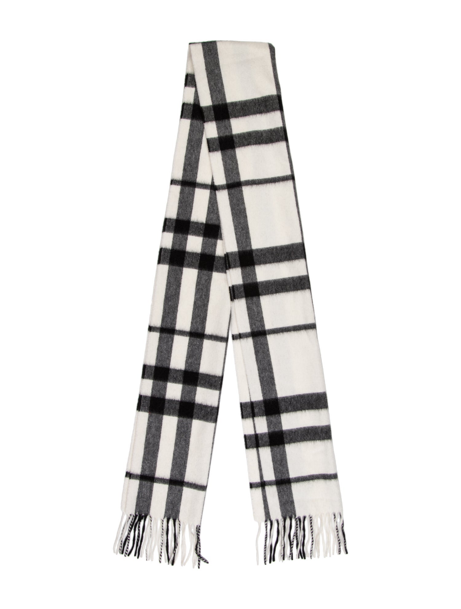 Saks Fifth Avenue Cashmere Plaid Print Scarf