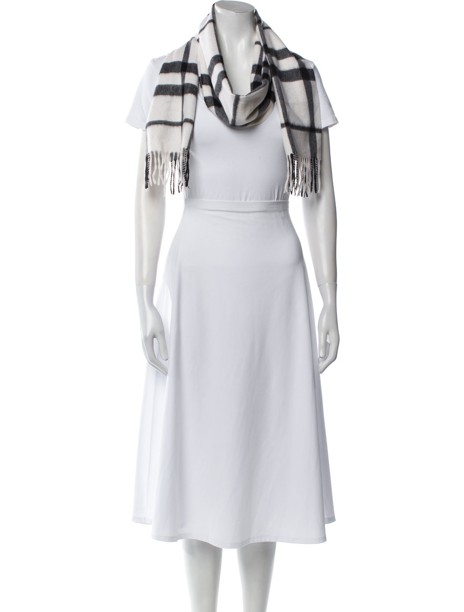 Saks Fifth Avenue Cashmere Plaid Print Scarf