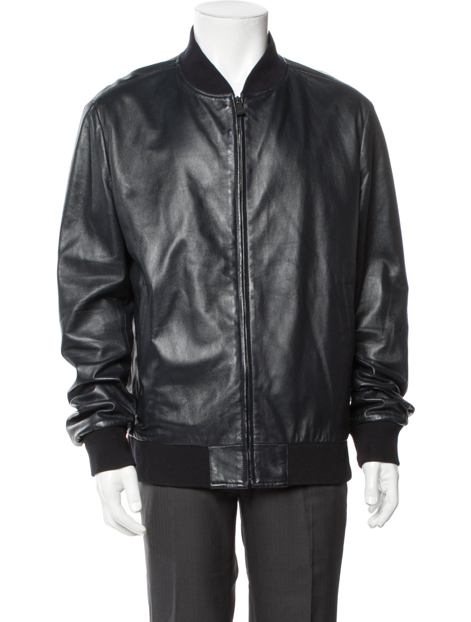 Saks Fifth Avenue Leather Bomber Jacket