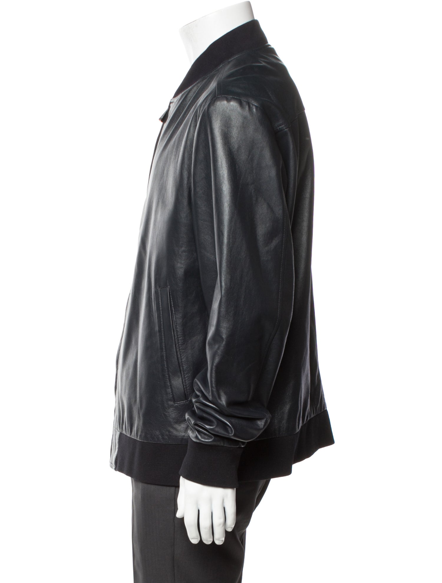 Saks Fifth Avenue Leather Bomber Jacket