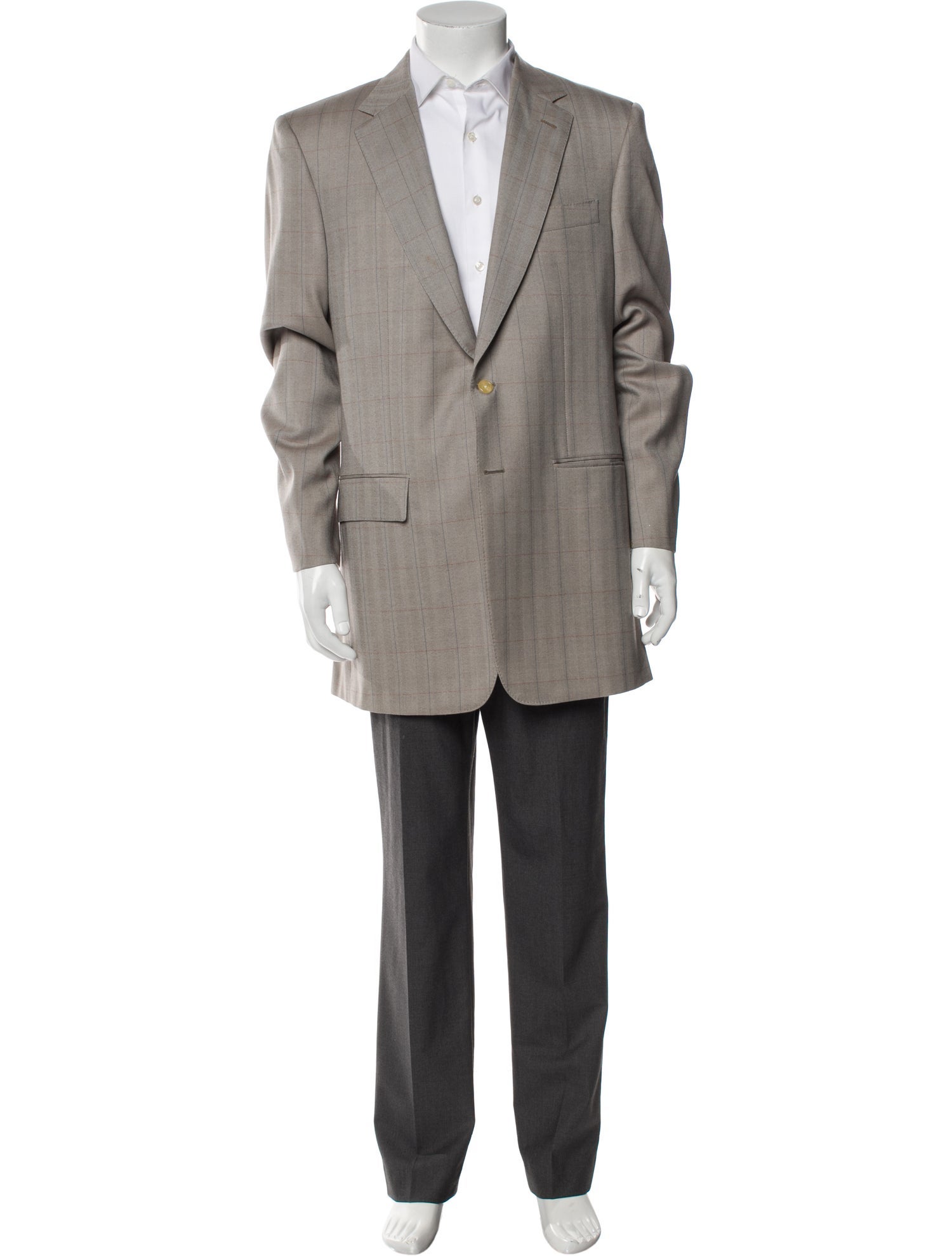 Saks Fifth Avenue Wool Plaid Print Blazer