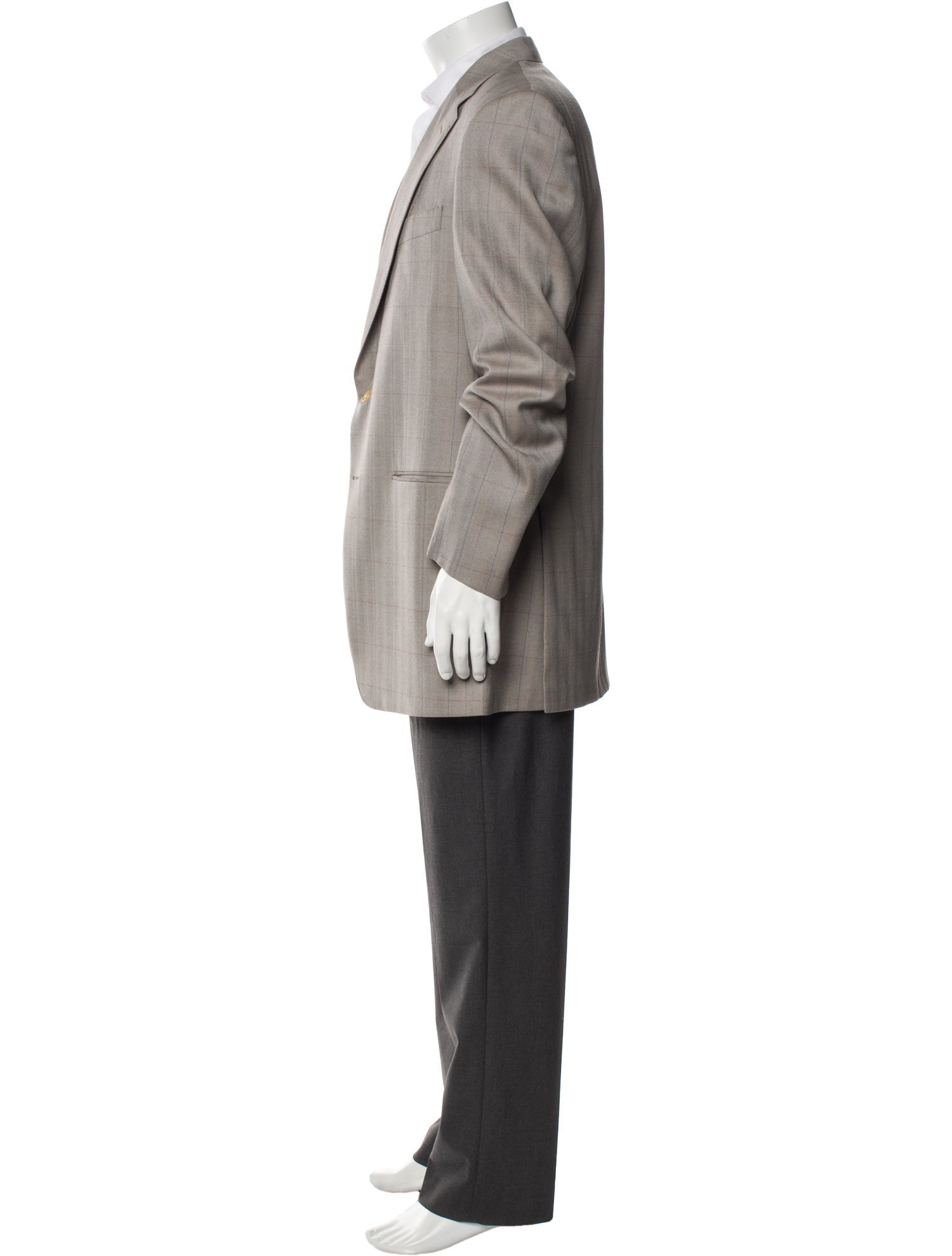 Saks Fifth Avenue Wool Plaid Print Blazer