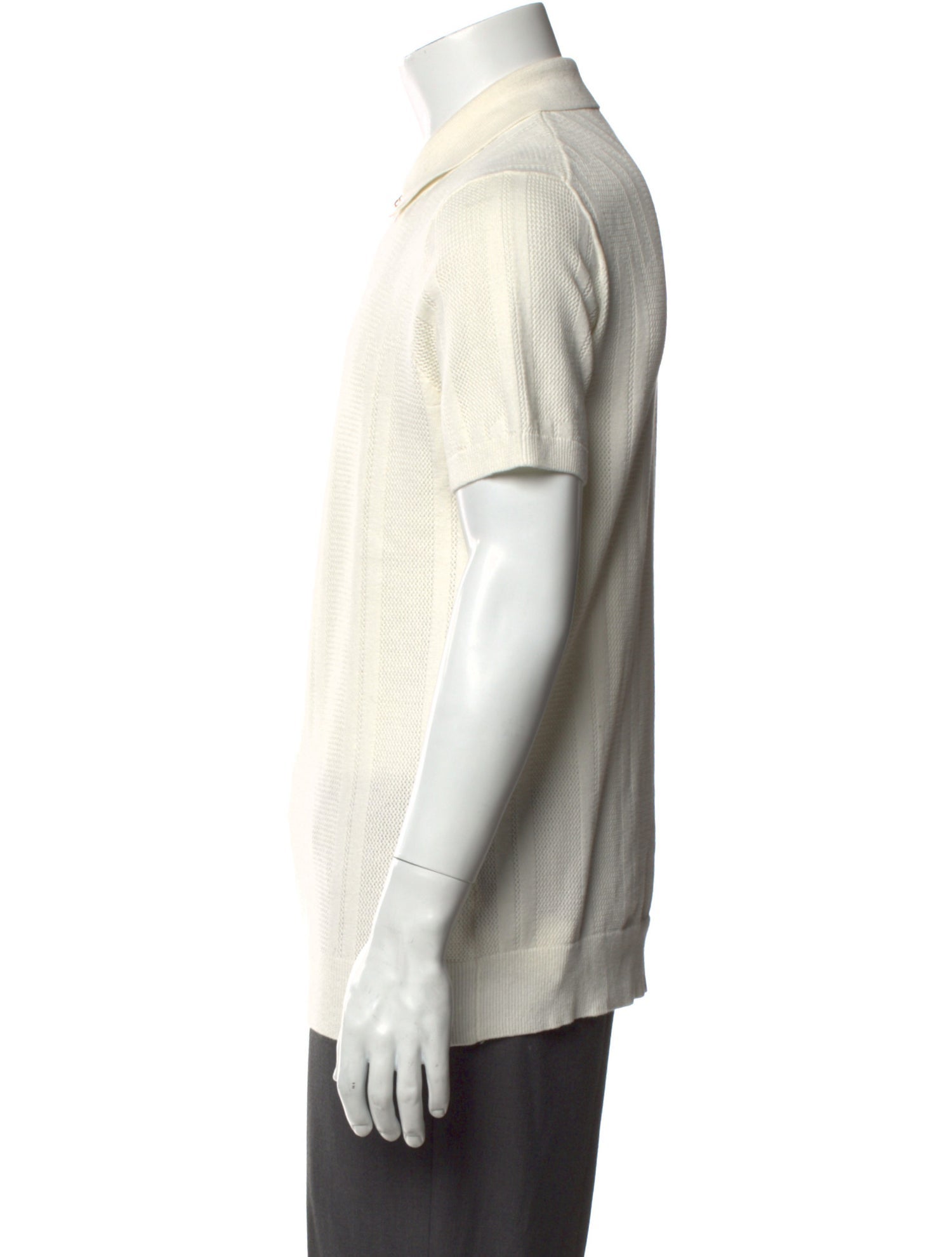 Saks Fifth Avenue Collar Short Sleeve Polo Sweater