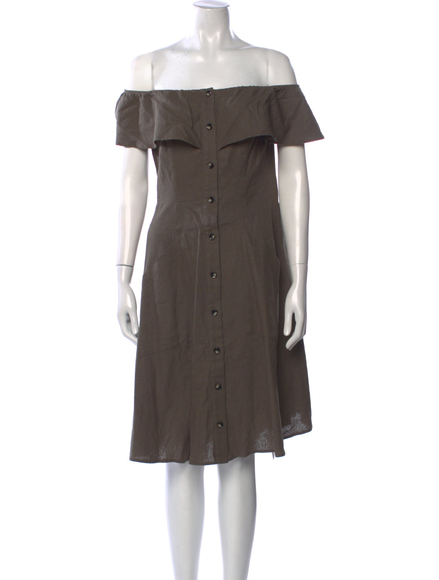 Saks Fifth Avenue Off-The-Shoulder Midi Length Dress