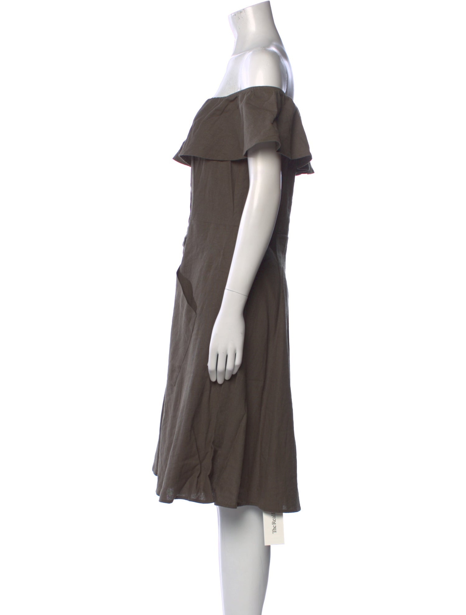 Saks Fifth Avenue Off-The-Shoulder Midi Length Dress