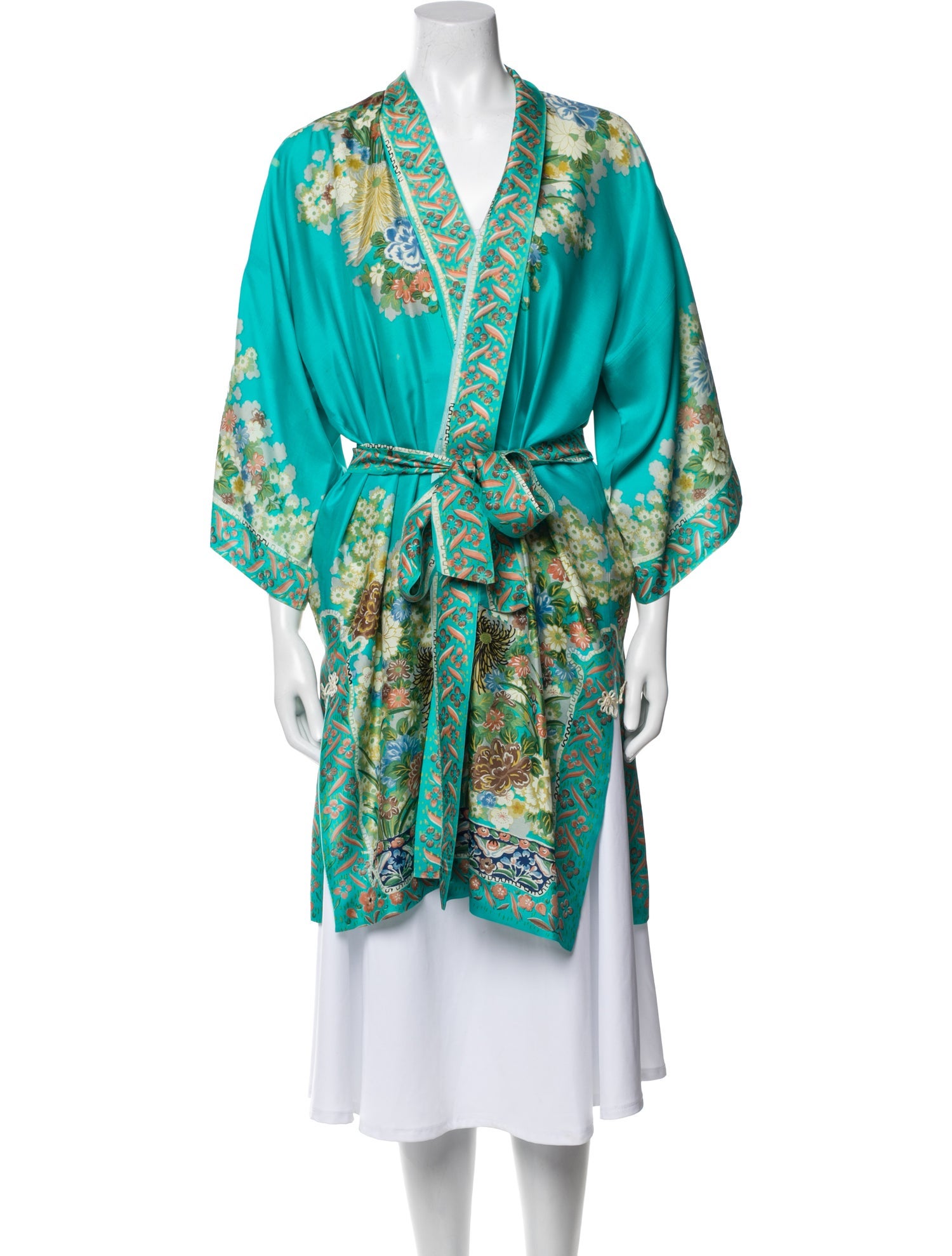 Saks Fifth Avenue Silk Printed Robe