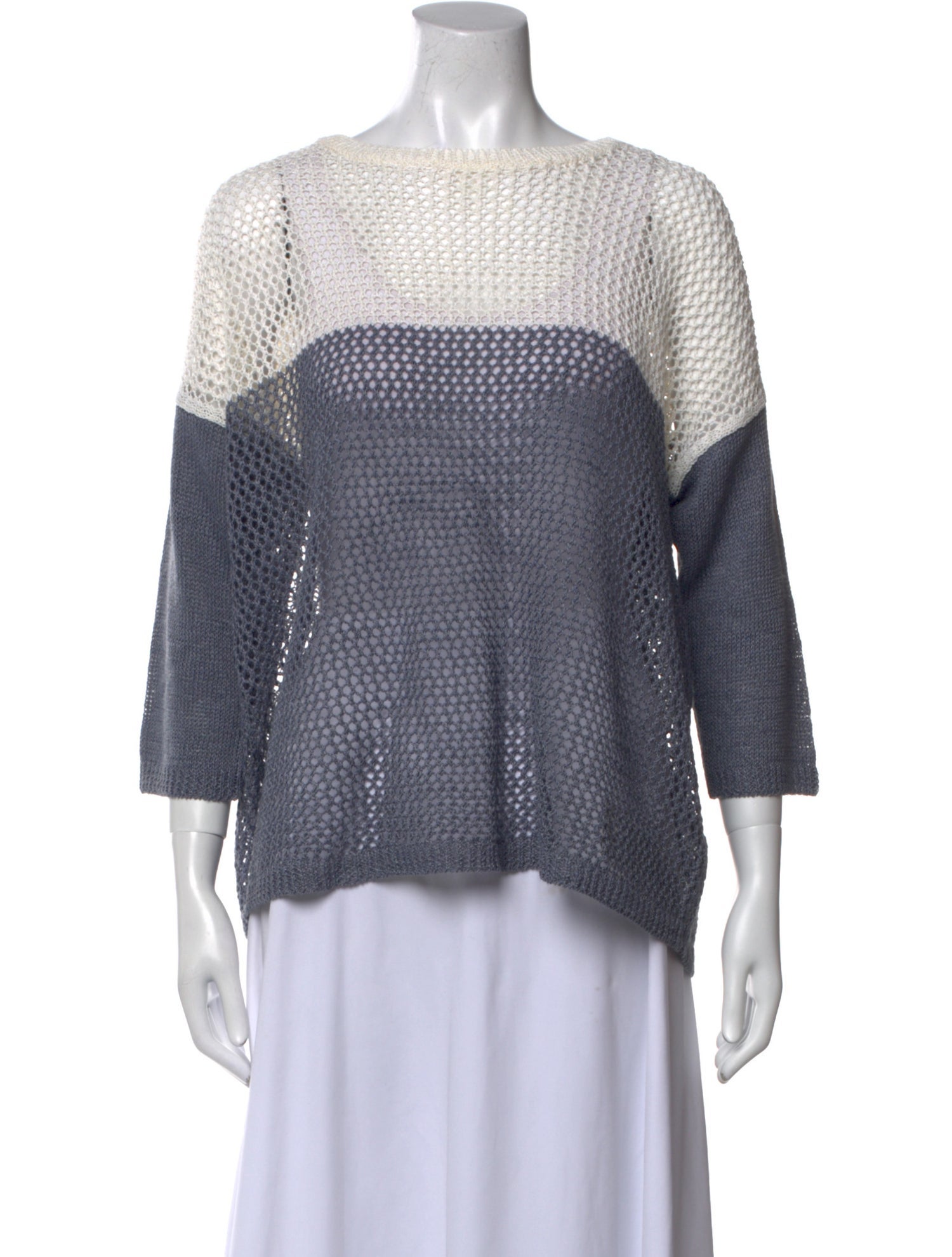 Saks Fifth Avenue Printed Bateau Neckline Blouse