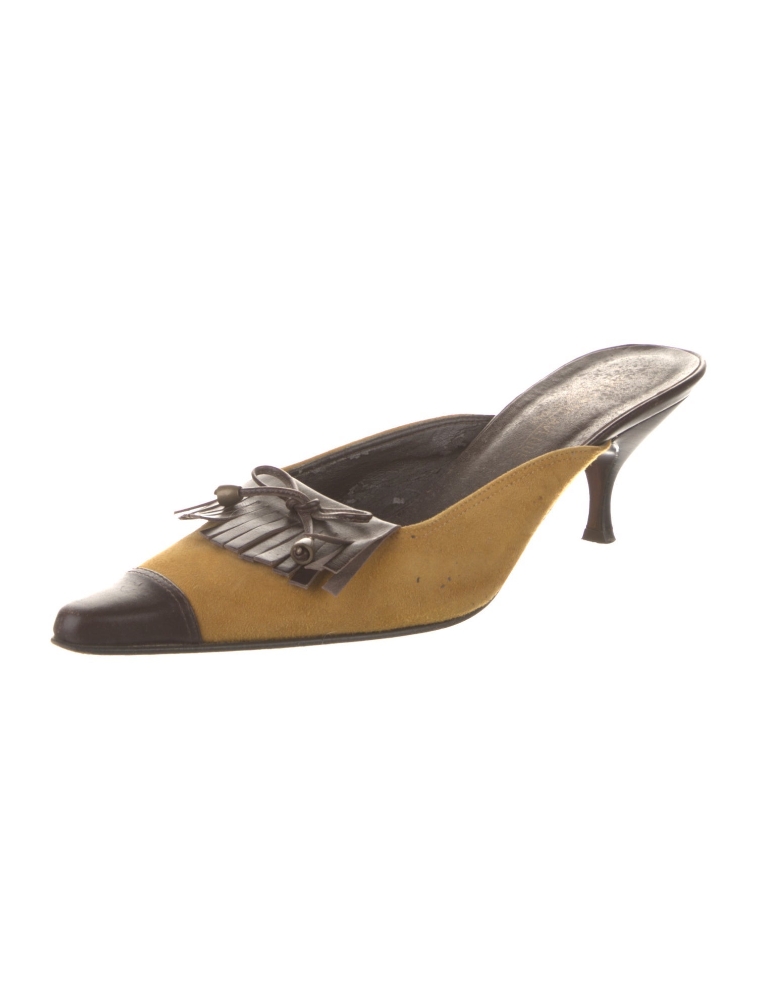 Saks Fifth Avenue Suede Animal Print Mules