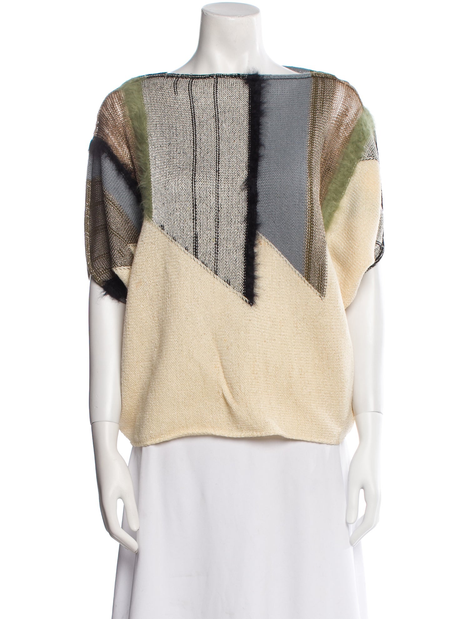 Saks Fifth Avenue Printed Bateau Neckline Sweater