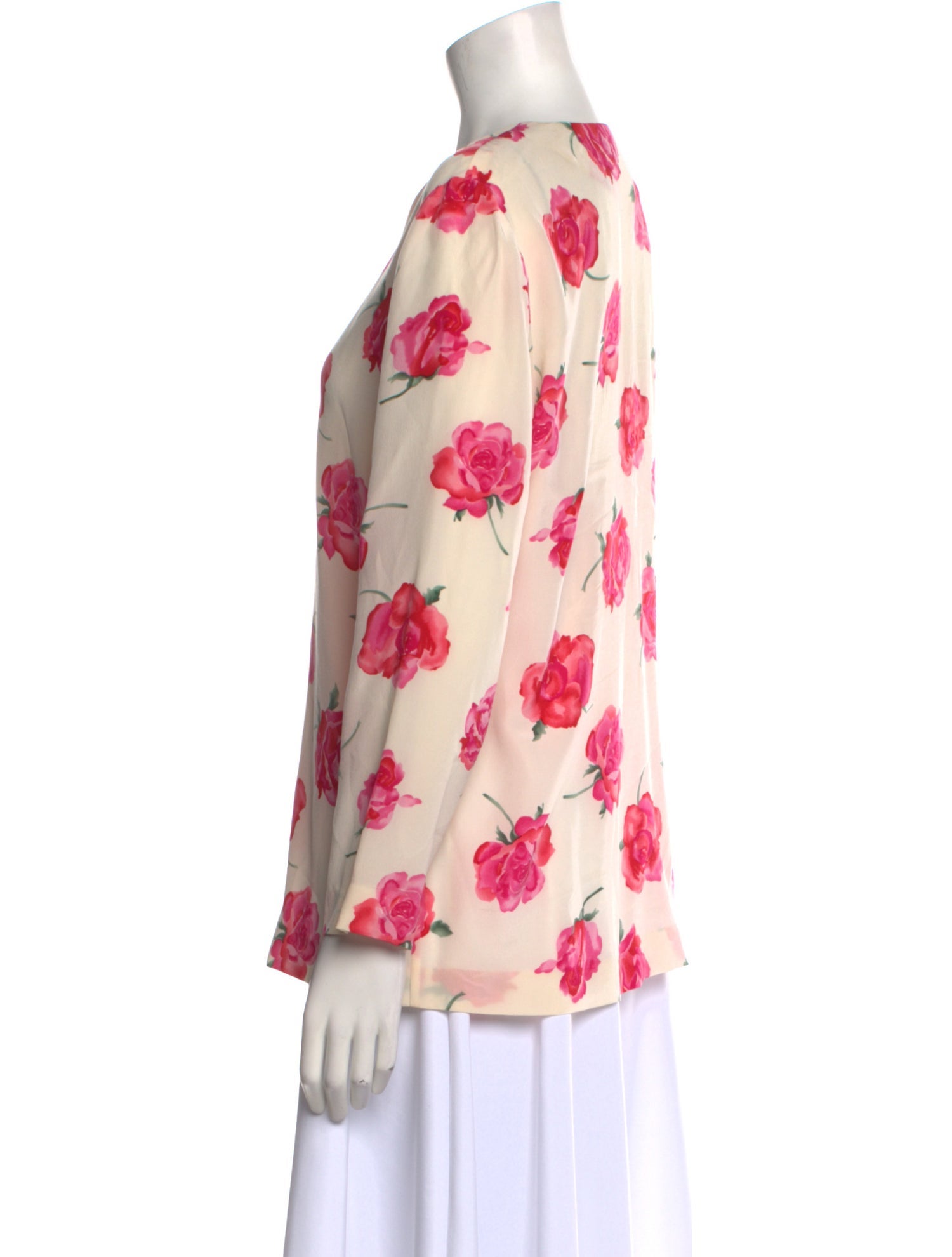 Saks Fifth Avenue Floral Print V-Neck Blouse